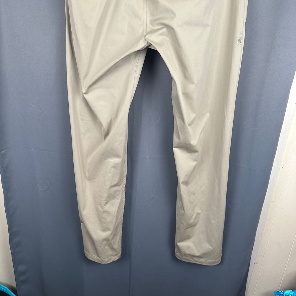 Rhone Commuter Pants Mens Khaki Tan Polyester Straight Leg Trousers 100161 - Picture 7 of 10